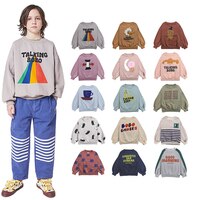 Bobo 2022 корейская детская осенне-зимняя одежда для девочек и мальчиков свитера для детей с длинным рукавом и круглым вырезом милые топы 1005003126233100