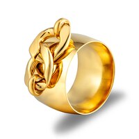 New 18 K Simple Geometric Stainless Steel Ring Fashion Gold Metal Finger Ring for Women Statement кольцо Jewelry Party Gift 1005003128235678