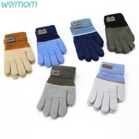 Теплые детские перчатки, зимние теплые плотные перчатки с закрытыми пальцами, детские Студенческие варежки для зимних спортивных лыжных перчаток 1005003129882625
