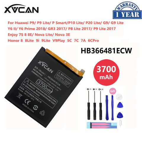 Оригинальный XVCAN для Huawei P9 P10 Lite Honor 8 9 Lite 9i 5C 7C 7A Enjoy 7S 8 8E Nova Lite 3E HB366481ECW, Сменный аккумулятор для телефона 1005003132447491