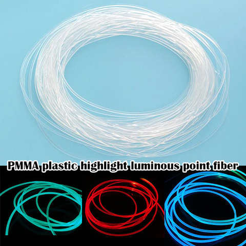 Длинный 1 м PMMA боковой светящийся оптоволоконный кабель диаметром 1,5 мм/2 мм/3 мм для автомобильных светодиодных ламп Bright оптоволокно подсветка световод оптический оптическое волокно свет 1005003146064983