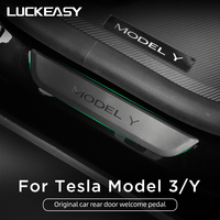 Для Tesla Model 3 Model Y оригинальная декоративная наклейка на порог задней двери автомобиля 3 2022 аксессуары защитная полоса для педали 1005003146270146