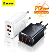 Зарядное устройство Baseus PD 20 Вт USB Type C для iPhone 14 13 Pro Max Plus Xiaomi 30 Вт Быстрая зарядка QC3.0 Type C зарядное устройство зарядный адаптер для телефона 1005003157807388