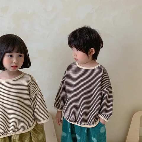 Новинка Весна-Осень Одежда для маленьких мальчиков и девочек VIDMID тонкие свободные свитера корейские Детские хлопковые Модные топы P5365 1005003160786019