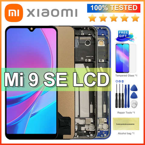 ЖК-дисплей с рамкой для Xiaomi Mi 9 SE, сменный сенсорный экран для Xiaomi Mi 9 SE, Mi 9SE, M1903F2G, ЖК-дисплей, новинка 100% 1005003161124265