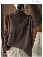 Женский кашемировый свитер-водолазка, теплый вязаный пуловер свободного покроя, Осень-зима 2022 1005003163777421