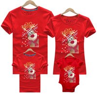Рождественская семейная одежда, футболка для мамы и папы, Рождественская семейная рубашка с принтом оленя, Рождественская рубашка для мамы, папы, малыша, красная рубашка, одежда 1005003165194136