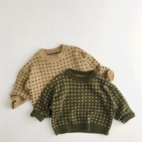 Осенняя детская одежда MILANCEL, свитеры для мальчиков, Стильный пуловер для девочек, свитеры с цветочным рисунком 1005003165221681
