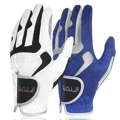 GVOVLVF мужские перчатки для гольфа один ПК пара 2 цвета Улучшенная система захвата крутой удобный синий белый цвет Левая Правая рука Новинка 1005003176641831
