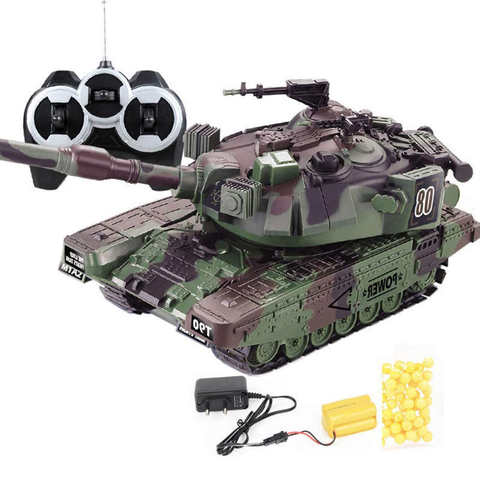 1:32 RC боевой танк тяжелая большая Интерактивная Военная война с дистанционным управлением Игрушечная машина со стреляющими пулями модель электронные игрушки для мальчиков 1005003182220152