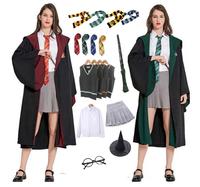 Детский женский костюм на Хэллоуин «Гарри Поттер», волшебный школьный халат, плащ, униформа Грейнджера, зеленая, красная, синяя накидка, костюмы 1005003187939594