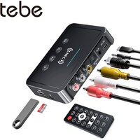 Аудиоадаптер tebe NFC Bluetooth 5,0, 3,5 мм, Aux, RCA, SPDIF, беспроводной FM-приемник, передатчик, поддержка TF-накопителей, дистанционное управление 1005003191651311
