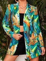 Пиджак Женский свободного покроя, винтажный стильный пиджак в американском стиле, повседневная одежда оверсайз, элегантная офисная верхняя одежда, зеленый цвет 1005003194936189
