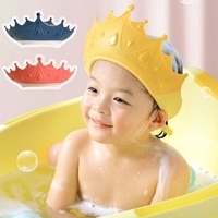 шапочка для душа корона для мытья головы для мытья головы детям шампунь кепки Регулируемая Шапочка для душа в форме короны шапочка для защиты ушей безопасная детская насадка для шампуня и душа 1005003197537912