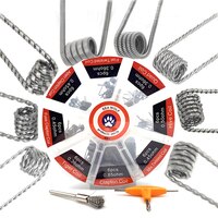 Предварительно обработанная Катушка 8 видов стилей Fused Alien Clapton Hive Quad Twisted Wire с металлическими щетками T отвертка для RDA DIY Bacon Cotton 1005003199104154