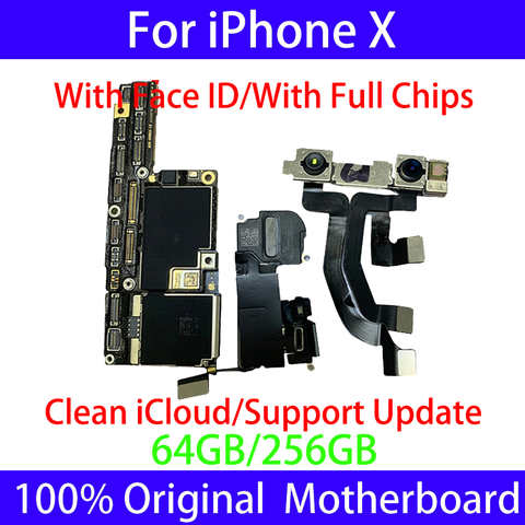 Оригинальная материнская плата для iPhone x iCloud разблокированная с распознаванием лица логическая плата обновление поддержка материнской платы iphonex Бесплатный ICloud 1005003215288904