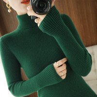 Осенне-зимний кашемировый женский свитер с высоким воротником, однотонные теплые пуловеры, свитер, кашемировый джемпер с длинным рукавом, 2117 1005003216228177