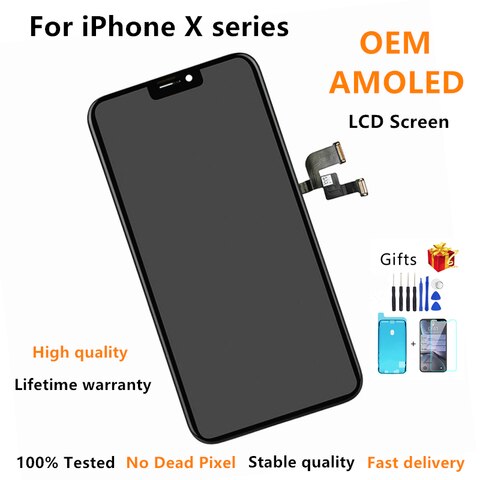 AMOLED/OEM дисплей для iPhone X XR XS Max 12 Pro Max, ЖК-экран с хорошим 3D касанием для iPhone 12 Mini 11 Pro Max, сменный ЖК-дисплей 1005003222360703