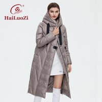 Женская зимняя куртка HaiLuoZi, Новое Женское пальто, удлиненная теплая ветрозащитная парка с капюшоном и поясом из био-хлопка высокого качества 6032 1005003229227941