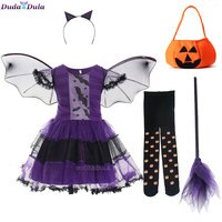 Костюм на Хэллоуин для маленьких девочек, Детский костюм ведьмы вампира, костюм для девочек для косплея, карнавальной вечеринки, нарядное платье принцессы, одежда 1005003240184609