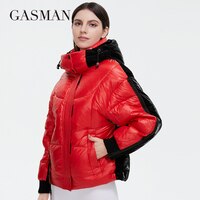 GASMAN 2022 женские зимние пуховики, короткие модные красные пальто для женщин, повседневные индивидуальные парки, теплая верхняя одежда 21727 1005003243902505