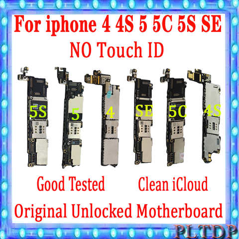Бесплатный iCloud для iphone 4 4S 5 5C 5S SE 6 материнская плата 8 ГБ/16 ГБ/32 ГБ Оригинальный разблокированный для iphone 4S логическая плата с платформой IOS 1005003243961089