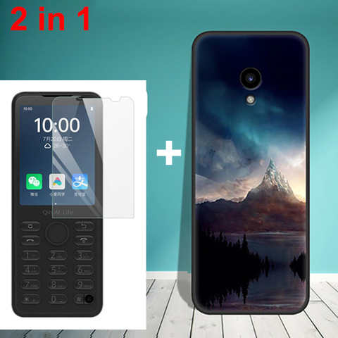 2 в 1 закаленное стекло + чехол для Xiaomi Qin F21 Pro ТПУ Мягкий силиконовый чехол Qin F21Pro защитный чехол для телефона F 21 Pro задняя крышка 1005003249044319