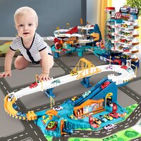 Электрический Железнодорожный автомобиль, строительная парковка, приключения динозавров, изогнутая дорога, гоночный Железнодорожный автомобиль, игрушки, детский мозг, механическая игрушка, подарки 1005003250705050