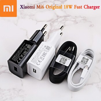 Оригинальное быстрое зарядное устройство XIAOMI Mi 6 QC3.0 US EU USB 18 Вт адаптер Type C кабель для Mi CC9 8 SE 6 6X 5 Mix 2 3 4 Max 2 3 A2 A3 9T Pro 1005003252117118