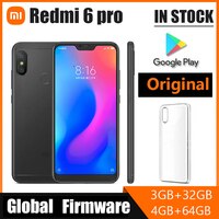 Смартфон Redmi 6 Pro / XIaomi A2 lite 32 ГБ/64 Гб сотовый телефон с процессором Snapdragon 625 4000 мАч сотовый телефон 1005003252148695