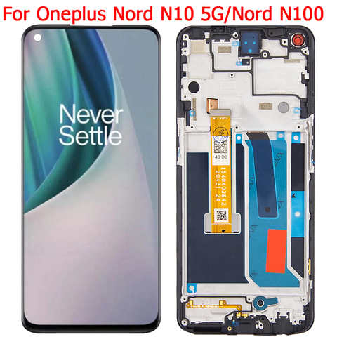 Оригинальный ЖК-дисплей Nord N100 для Oneplus Nord N10 5G, ЖК-экран с рамкой 6,49 дюйма, Nord 10 5G, BE2029, дисплей, сенсорный экран, запчасти 1005003257430619