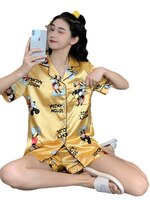 Женская атласная пижама «Микки Маус», с шортами 1005003263555402
