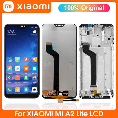 5,84 "Оригинальный ЖК-дисплей для Xiaomi Mi A2 Lite, ЖК-дисплей с сенсорным экраном, замена для Xiaomi Redmi 6pro, дисплей с рамкой M1805D1SG 1005003271086336