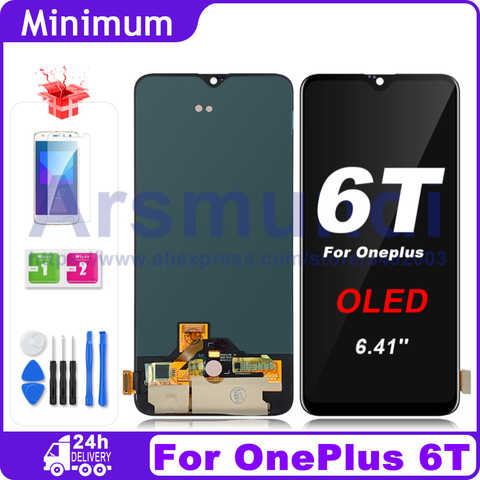 OLED/оригинальный AMOLED для OnePlus 6T ЖК-дисплей сенсорный экран дигитайзер для One Plus 6T 1 + 6T A6010 A6013 1005003272089445