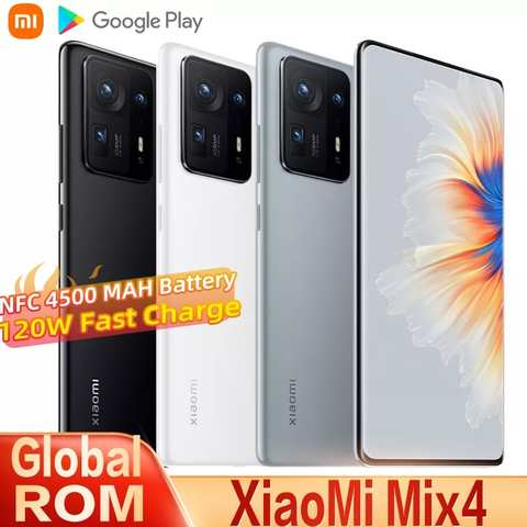 Смартфон Xiaomi Mi Mix 4 с глобальной прошивкой, NFC, Snapdragon 888 Plus, 4600 мАч, 120 Вт, быстрая зарядка, камера 120 МП, полноэкранный дисплей Гц 1005003285258433