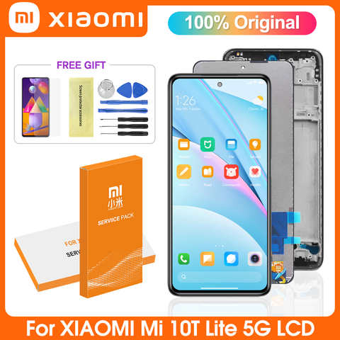 6,67 "Оригинальный дисплей для Xiaomi Mi 10t lite 5g, ЖК-экран, сенсорная панель, дигитайзер в сборе, замена для Mi10T Lite M2007J17G 1005003287047585