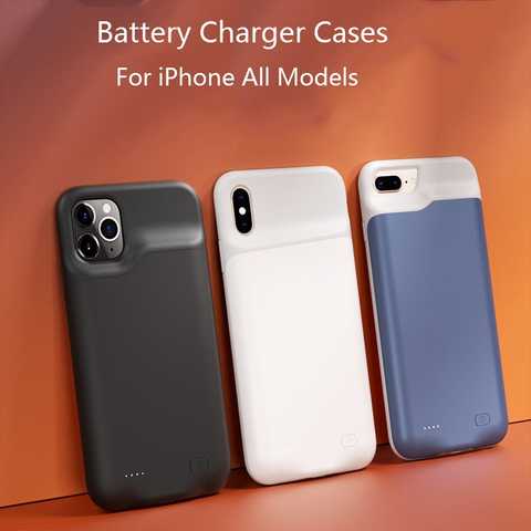 Чехлы для зарядного устройства для iPhone 11 12 Pro Max, внешний аккумулятор, зарядный чехол для iPhone X XS Max XR 6 7 8 Plus SE2 1005003293608475
