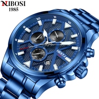 Синие мужские часы NIBOSI 2022, спортивные водонепроницаемые часы ведущей марки, новые кварцевые часы, мужские военные наручные часы, мужские часы 1005003298308318