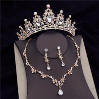 Женский ювелирный комплект, диадема, корона, серьги, ожерелье, свадебные украшения 1005003299902729