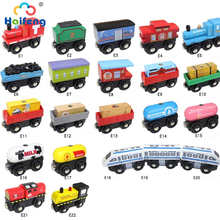 Магнитный поезд, игрушки, деревянное искусство, аниме Джеймс, локомотив, автомобиль, деревянные железнодорожные автомобили, трек, поезда, игрушки, детские подарки 1005003302841263