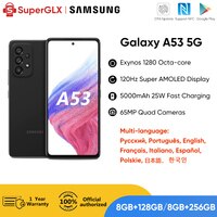 Оригинальный смартфон Samsung Galaxy A53 5G, Android Exynos 1280, Восьмиядерный, 120 Гц, Super AMOLED, 5000 мАч, 25 Вт, быстрая зарядка 1005003303300045