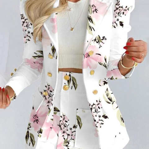 Женский трикотажный офисный костюм, элегантный клетчатый пиджак и облегающая юбка, винтажный комплект из двух предметов с металлическими пуговицами 1005003305040564