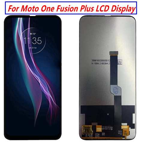 Оригинальный Новый ЖК-дисплей 6,5 дюйма для Motorola One Fusion Plus, сенсорный дигитайзер в сборе для Moto One Fusion Plus с рамкой 1005003310087425