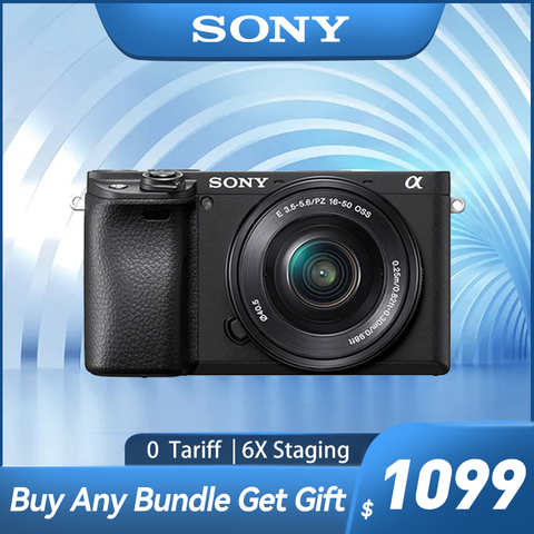 Sony Camera Alpha A6400 E-Mount беззеркальная камера цифровая камера с объективом 16-50 мм компактная камера Профессиональная фотография (новинка) 1005003311683626