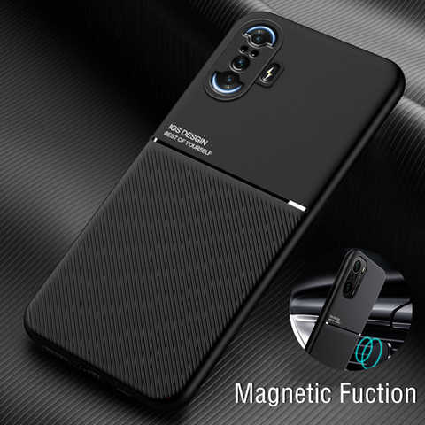 Роскошный кожаный чехол для телефона Xiaomi Mi Poco F3 F3 GT, магнитная пластина, автомобильный держатель, задняя крышка для Mi Pocophone X3 NFC M3 M2 F2 Pro 1005003313248446