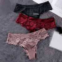 3pcs Sexy Cotton Lace Panties For Women Brazilian Women Underwear