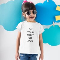 Детская летняя футболка «сделай сам» с вашим принтом или логотипом повседневная одежда с короткими рукавами удобный топ Tumblr детская одежда с индивидуальным текстом 1005003322075934