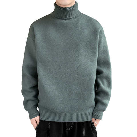 Мужской осенне-зимний однотонный вязаный свитер 1005003322408870