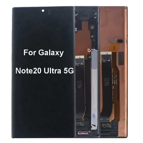 Оригинальный ЖК-дисплей 6,9 дюйма для Samsung Galaxy Note20 Ultra 5G Lcd N985F N986B Note 20 Ultra дисплей сенсорный экран дигитайзер с пятнами 1005003334928830