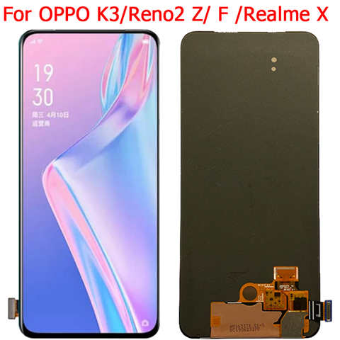 ЖК-дисплей 6,53 дюймов Realme X для OPPO K3/Reno2 Z/Reno2 F, ЖК-дисплей с рамкой Reno 2F Reno 2Z, дигитайзер дисплея, сенсорная панель 1005003336823332